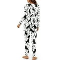 thumbnail image 5 of DISNIMO Cat Paw Printed Lounge Sets for Women Soft Cozy Loungewear Two Piece Oversized Nightweight with Pockets Long Sleeve Shirt with Long Pajama Pant Set, 2XL, 5 of 7