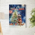 thumbnail image 2 of Merry Christmas and Happy New Year Santa Belgian Malinois Holiday Xmas Winter 2025 Vertical Matte Canvas Poster Sheepdog Dog Lover Gifts Wall Art Home Decor - 00024, 2 of 5