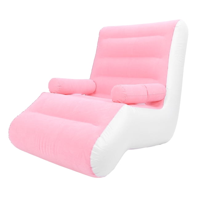 Cama de Sofá Inflable, Salón Plegable de Carga Fuerte Con Rinde Rosa Comomodo Con Reposabrazos para Dormitorio