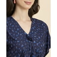 thumbnail image 5 of Moomaya Womens Printed Peplum Top, V Neck Viscose Summer Crop Top, 5 of 9