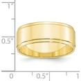 thumbnail image 3 of 10K Yellow Gold 10Ky 8mm Flat With Step Edge Band Size 7.5 Made In United States 1fle080-7.5, 3 of 5