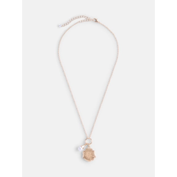 Scenario Women's Gold Tone Charm Necklace
