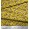 thumbnail image 3 of Soimoi Polyester Crepe Fabric Leaves & Tiger Jungle Decor Fabric Printed Yard 52 Inch Wide, 3 of 3
