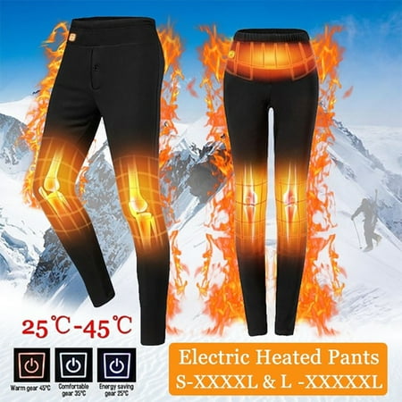 Women Men Winter Outdoor Hiking Heating Trousers Slim USB Charging Heated (Best Way To Iron Trousers)