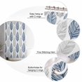 thumbnail image 6 of Navy Blue Grey Leaves Waterproof Fabric Shower Curtain, Summer Tropical Plant Aesthetics Shower Curtain for Bathroom Curtains Bathtubs Hotel Washable Shower Curtains with 12 Hooks Extra Long 72x84, 6 of 6