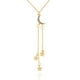 thumbnail image 2 of Collar triple dorado mujer CYRA con dije de luna, 2 of 2