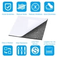 thumbnail image 4 of Uxcell 10x10 Inch Lamp Base Felt, 5Pack 2mm Thickness Square Soft Adhesive Non-slip Backed Felt Black, 4 of 7