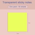 thumbnail image 1 of Ensemble de Notes Adhésives Transparentes 50 Feuilles Bloc-Notes Imperméable Autocollants pour Papeterie École Bureau, 1 of 7