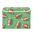 thumbnail image 7 of Yayeee Collapsible Cube Storage Bin with Lid Fabric Closet Decorative Basket with Handles, American Footballs, 7 of 7