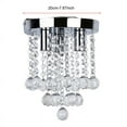 thumbnail image 3 of SINGES Modern E12 Crystal Spral Raindrop Chandelier Lighting Flush Mount LED Ceiling Light Fixture Pendant Lamp for Dining Room Bathroom Bedroom Livingroom, 3 of 7