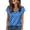 Blue#9527, variant on CONZONE Women's Summer T-Shirts Short Sleeve Satin T Shirts for Women Casual V Neck Dot Graphic Lightweight Tees Soft Cozy Dailywear