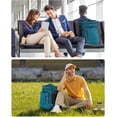 thumbnail image 3 of 17" Travel Backpack for Men Carry on Backpacks Fit 15.6" Laptop, Small Flight Approved Bag with 16 Pockets, Water Resistant Casual Daypack School College Business 25L, Blue Green, 3 of 10