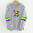 thumbnail image 2 of Levmjia Womens Hooded Sweatshirt Long Sleeve Carnival Printed Round Neck Casual Pullover Comfortable Loose Fit Tops Holiday Work Commute Home Relaxation, 2 of 4