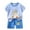 Sky Blue, variant on THDHVS Boys Casual Outfits,Summer Outfits for Kids,Toddler Boy Cotton Summer Short Sleeve T-Shirt and Short Set Light Blue 3-4 Years
