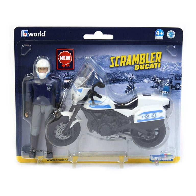 その他 set Bruder Bworld Scrambler Ducati Police Motorbike and Policeman