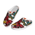 thumbnail image 2 of Lsque Retro Floral Butterfly Pattern Womens Comfort Cotton on Scuff With Memory Foam and Anti-skid Sole Slipper-40/41, 2 of 7