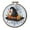 F, variant on Halloween Theme Pumpkin, Bat And Flower Pattern Embroidery Kit, DIY Gothic Needlepoint Crafts Round Hoop Cross Stitch Kit For Beginners