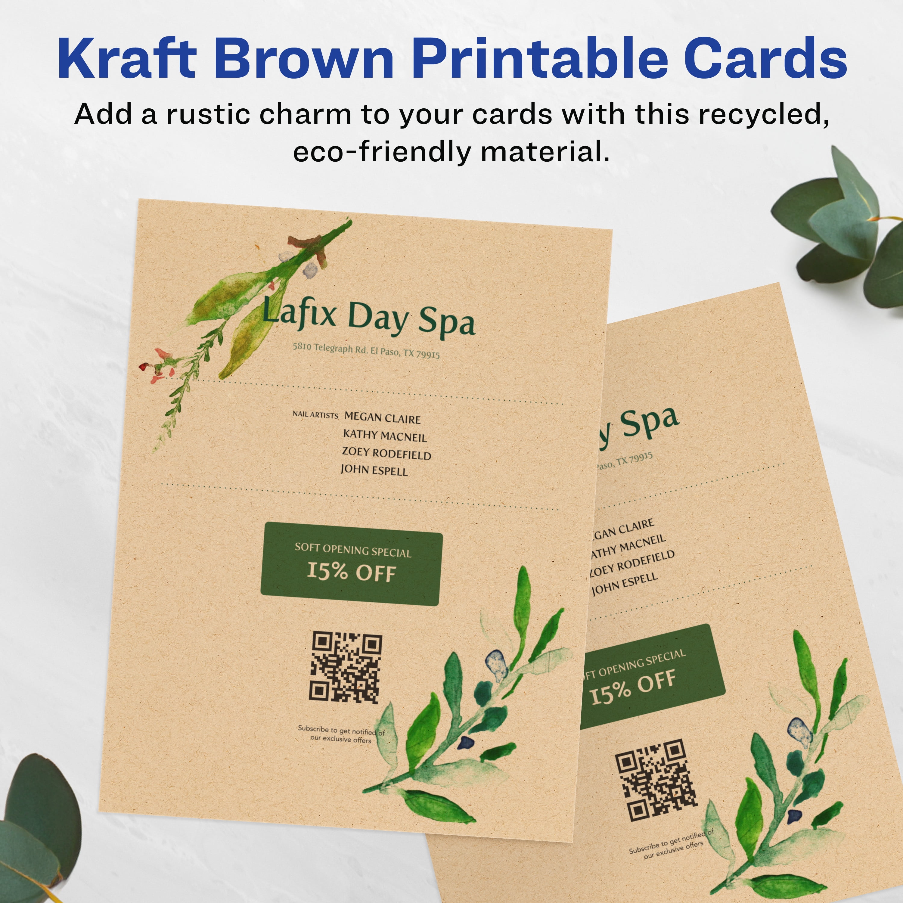 Avery Printable Cardstock, 8.5" x 11", Kraft Brown, 50ct