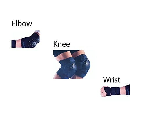 Elite Series Youth Skate Snow Boarders Protective Pads Package Elbow, Wrist and Knee by