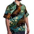 thumbnail image 2 of Platypus Men's Short Sleeve Poplin Shirt - Casual Printed Button Down Short Summer Beach Shirts Unisex940, 2 of 6