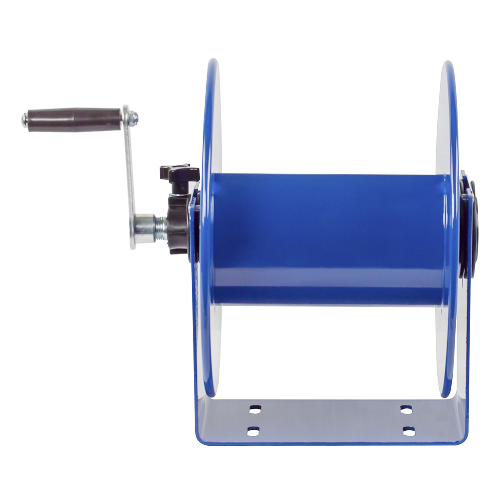 Coxreels 112Y Series Hand Crank Steel Electrical Cord Storage Hose Reel, Blue