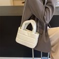 thumbnail image 3 of Bolso Acolchado Desplazamiento Hombro para Mujer PU Correa Cadena Gran Capacidad Color Sólido Al Aire Libre, 3 of 9