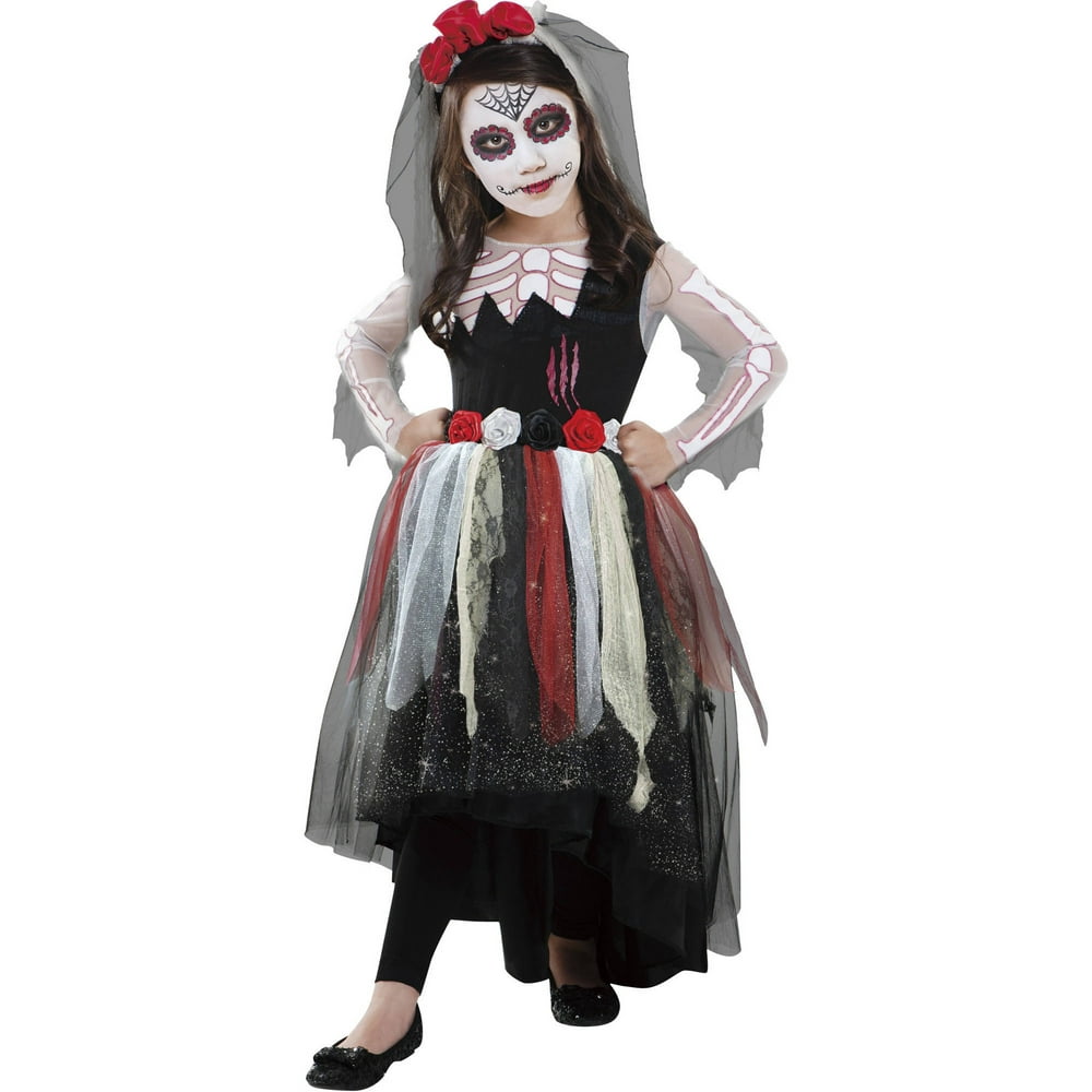 Day Of The Dead Childs Halloween Costume - Walmart.com - Walmart.com
