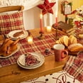 thumbnail image 5 of Red Plaid Snowflake Christmas Table Runner, Winter Holiday Table Runners 72 inches Long Xmas Decorations Indoor Outdoor Farmhouse Home Kitchen Dining Party Decor, 5 of 7