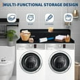 thumbnail image 7 of 2-Tier Washer Dryer Countertop with 2.75" H Edge Rails, 54" W x 27.55" D Laundry Countertop for Folding Clothes, Washer and Dryer Topper with Non-Slip Pad (Black), 7 of 7