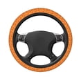 thumbnail image 3 of Bingfone Orange Glitter Steering Wheel Cover - Universal 15 Inches Car Steering Wheel Covers Grip Auto Internal Accessories, 3 of 8
