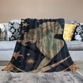 thumbnail image 2 of Qinduosi Leo Zodiac Flannel Fleece Throw Blanket Blankets for Adult and Kids Soft Fuzzy Plush Blanket Cozy Lightweight All Seasons for Travel Bed and Couch, 2 of 6