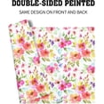thumbnail image 6 of Spring Summer Floral Placemats Set of 4 12x18 Inch Watercolor Flowers Place Non-Slip Mat Heat-Resistant Washable Wipeable Linen Fabric Table Mat for Table Kitchen Dining Home Decor, 6 of 6