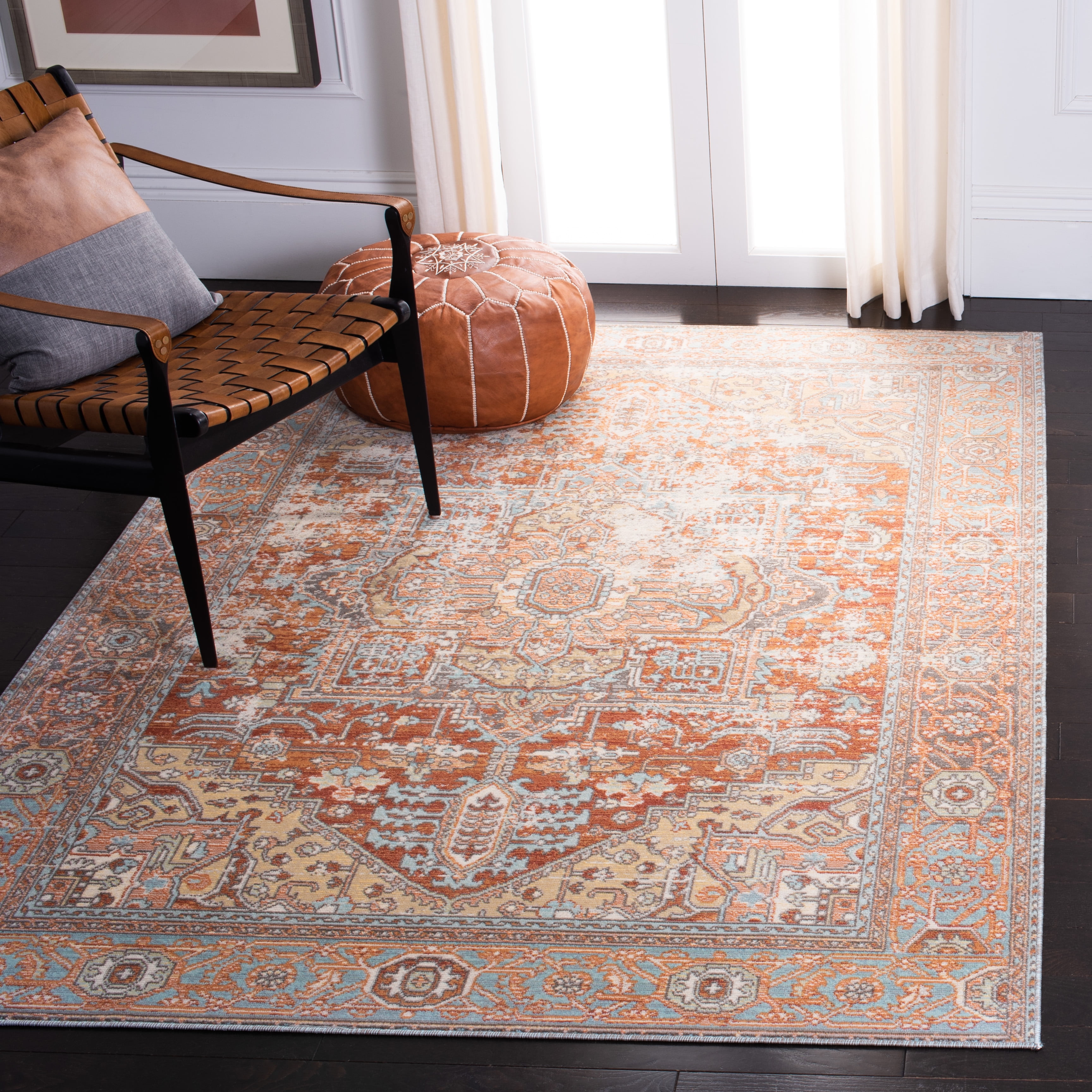 SAFAVIEH Aria Gligor Oriental Area Rug, Rust/Taupe, 6' x 9'