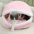 thumbnail image 4 of Methold Cama para gatos fácil de limpiar, cojín suave y cómodo para siestas, cama para gatos, cama para cachorros y perros Perchas para gatos Rosa roja, 4 of 6