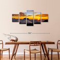 thumbnail image 3 of Elephant Stock Haleakala Sea Of Clouds Wall Art - Horizontal Multi Panel Canvas - 5 Pieceliving Room Wall Decor - Photography Nature Multi Panel - Yellow And Orange Decor - 80" x 36", 3 of 8