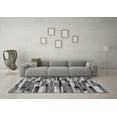 thumbnail image 3 of Ahgly Company Indoor Square Abstract Gray Modern Area Rugs, 4' Square, 3 of 4