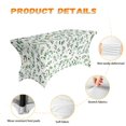 thumbnail image 3 of Xoenoiee Table Cloth Rectangle Table Cover Fits 6 Foot Folding Tables Elastic Stretchable Wipeable Patio Tablecloth Protector for Wedding Party Graduation Decorations, Green Leaf Butterfly, 3 of 7