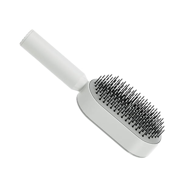 Cepillo de Pelo Con Cojín, Peine de Masaje Autolimpiante para Mujer, Pelo Largo