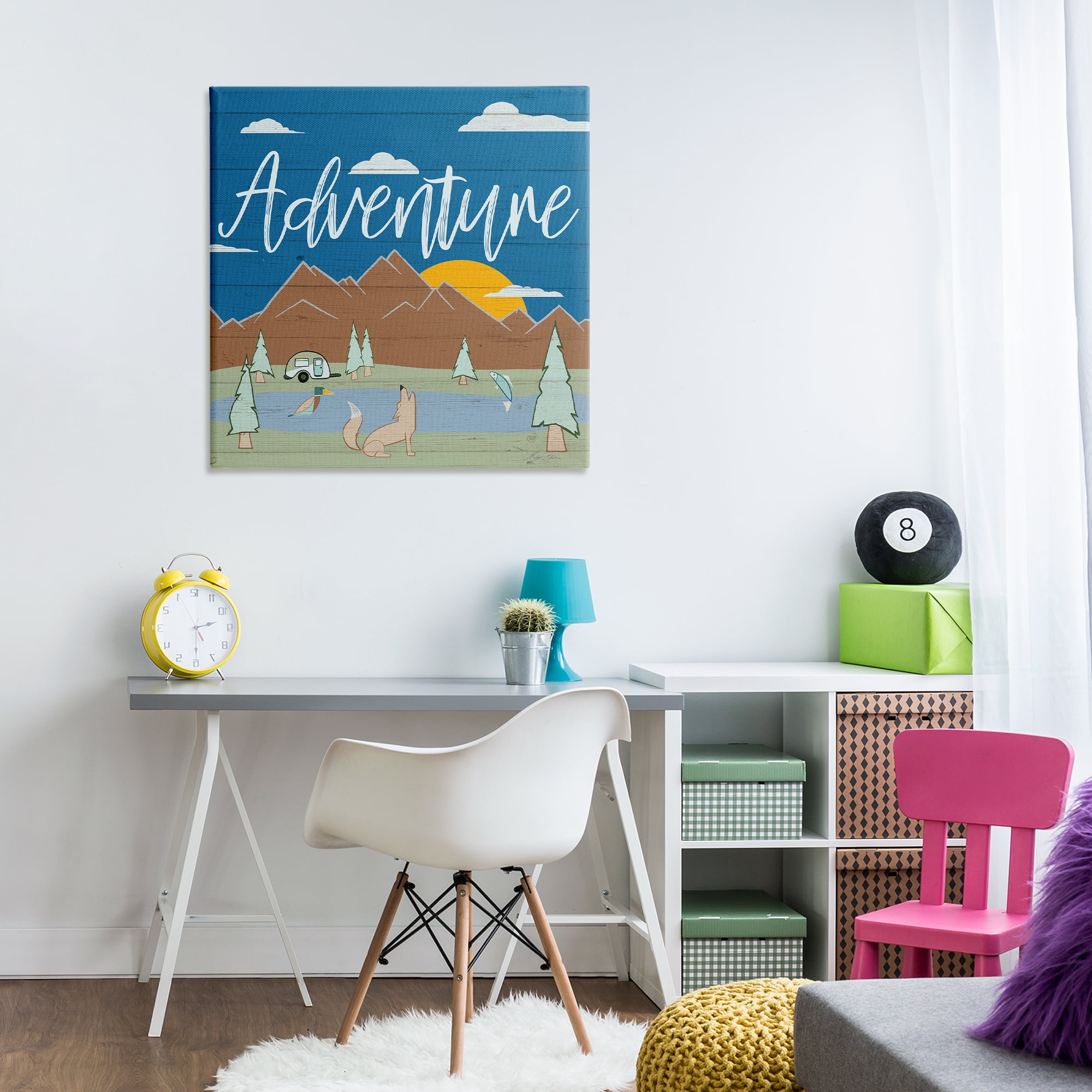 Stupell Industries Rustic Adventure Landscape Landscape & Nature Painting Wrapped Canvas Art Print Wall Art, 30 x 30