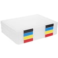 thumbnail image 1 of MasteelfCA 4Pcs File Storage Box File Organizer Document Storage Box Transparent File Box Office File Container, 1 of 8