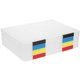 thumbnail image 1 of Caja de almacenamiento de archivos, organizador de archivos, caja de almacenamiento de documentos, caja de archivos transparente, contenedor de archivos de oficina, 4 Uds., 1 of 5