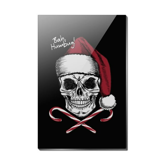 Bah Humbug Rectangle Acrylic Fridge Refrigerator Magnet