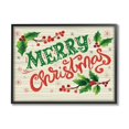 thumbnail image 2 of Jovial Merry Christmas Text Holly Berry Botanicals Inspirational Graphic Art Framed Art Print Wall Art, 2 of 5