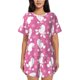 thumbnail image 1 of Fotbe Cute Poodle Dog Conjunto de Pijama Estampado para Mujer, 2 Piezas, Ropa de Dormir con Camiseta de Manga Corta y Shorts Suaves-X-Large, 1 of 6