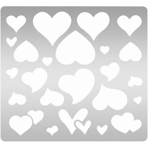 Heart Stencil Drawing Template Stainless Steel Journal Stencils Geometric Template Painting Stencil for DIY Scrapbooking Photo Engraving Jewelry