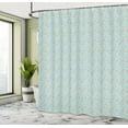 thumbnail image 5 of Ambesonne Orange and Blue Shower Curtain, Herringbone Sketchy, 69"Wx70"L, Burnt Orange Pale Blue, 5 of 5