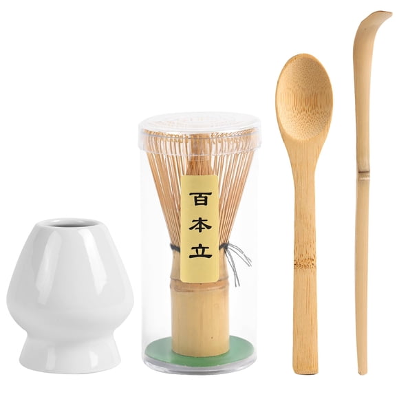Juego de batidores Matcha Cemruy, 4 unidades, bambú blanco, fabricado en Japón