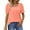 Pink, variant on UVN Square Neck Tops for Women Summer Puff Short Sleeve Shirts Dressy Casual Tunic Blouses