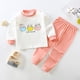 thumbnail image 1 of Conjuntos de pijama de dibujos animados Kawaii para niños y niñas, camiseta de manga larga con pantalones, ropa de dormir para bebés pequeños, ropa de Navidad, novedad, 1 of 3