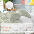 thumbnail image 2 of 3 Piece Summer Palm Leaf Duvet Cover Set Twin Size, Microfiber Comforter/Quilt Cover with Corner Ties and 2 Pillowcases, Green Tropical Bloom Silhouettes All Season Soft Bedding with Zipper Closure, 2 of 8